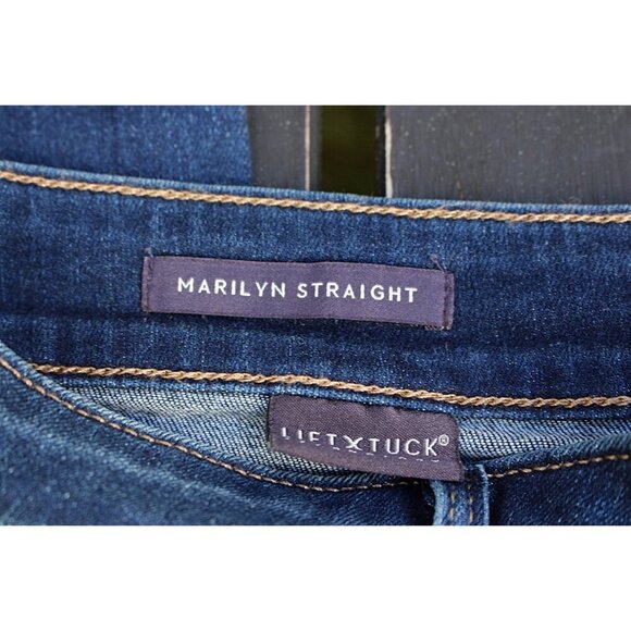 New w/Tags - sz 12 - NYDJ Marilyn Straight Jeans in Sea Breeze (Medium) Wash - Picture 4 of 10